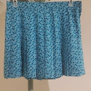 Vintage graphic print pleated mini-skirt